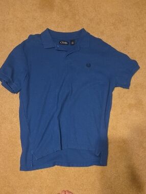 Chaps Men’s Blue Polo Shirt with Embroidered Logo